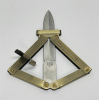 German Paratrooper Scissor Knife W/ Inscriptions On Blade and Handle.