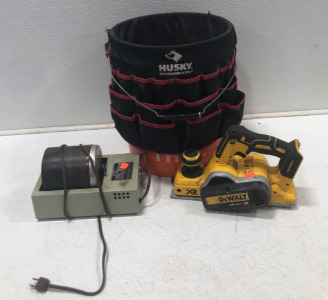 (1) Brushless Planner (1) Rock Tumbler (1) Work Bucket