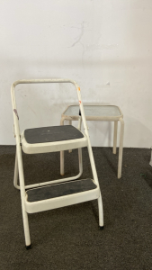 Small Outdoor Table, Step Stool