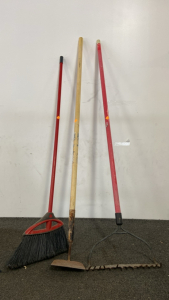 Hoe, Rake, Broom