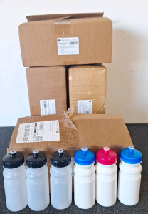 4 Boxes Of 24 Pk Black/Variety 20oz Sports Bottles 96 Total