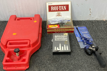 Fishing pole, metallic cartridge reloading, Roi-tan. BB11