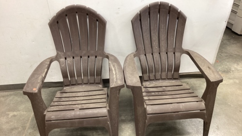 (2) Plastic Adirondack Chairs