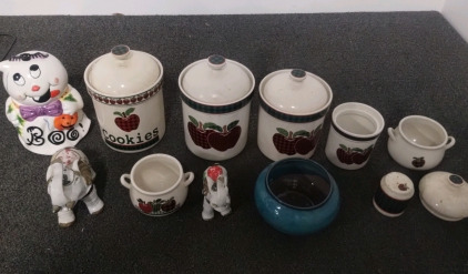 Cookie Jars, Miniature Elephant Figurines
