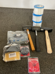 (2) Mallets,(1) Sledge Hammer, Aux Cable, (3) Filters and More