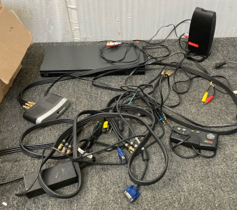 DVD player, wires. BB13