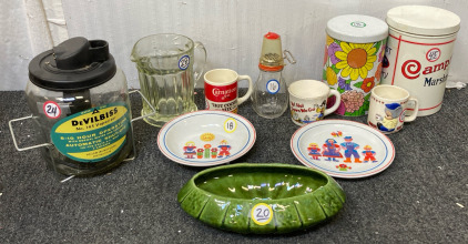 Plates, 145 vaporizer, pitcher, cups. BB72