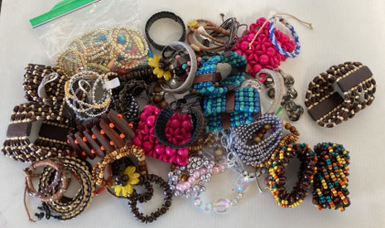 (60) Beaded Bracelets