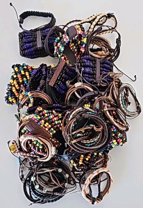 60 leather bracelets
