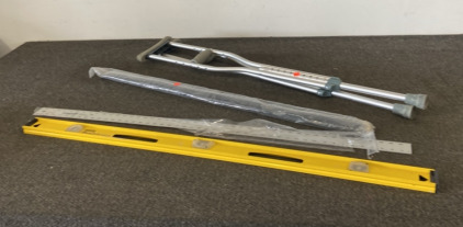 Stanley ProI-Beam, Crutches, Aluminum Straight Edge, 42 IN. Door Sweep