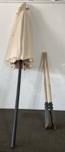 Post Hole Digger, Crank Style Tabke Umbrella