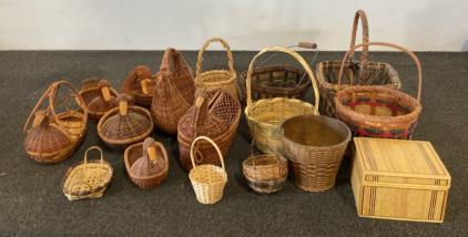 Various Sizes Of Wicker Baskets