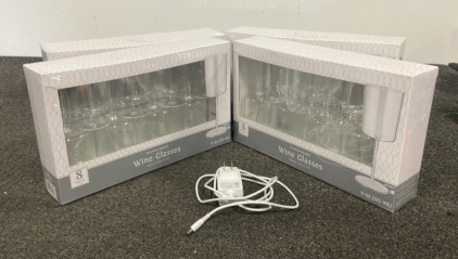 (4) Sets Of 8 Wine Glasses