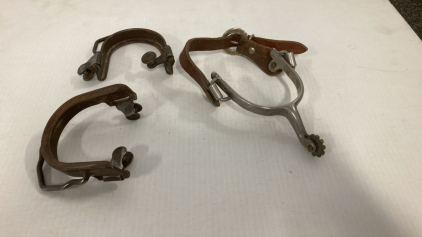 Spurs, Vintage Horse Stirrup, Chin Straps