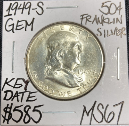 1949-S MS67 Key Date Franklin Half Dollar