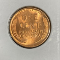 1945 MS67RD Gem Wheat Copper Penny - 2