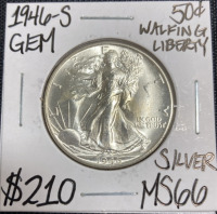 1946-S MS66 Gem Walking Liberty Half Dollar