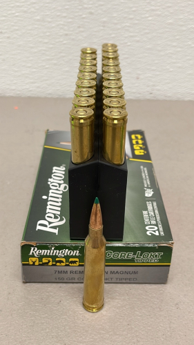 (20) Rounds Of Remington Core-Lokt Tipped 7mm 150 Grain Ammunition Cartridges