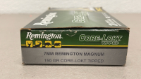 (20) Rounds Of Remington Core-Lokt Tipped 7mm 150 Grain Ammunition Cartridges - 2