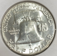 1956 MS66 Gem Silver Franklin Half Dollar - 2