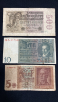 (9) Assorted 1910-1944 German Bank Marks - 4