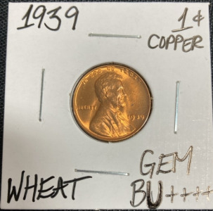 1939 Gem Bu++++ Wheat Copper Penny