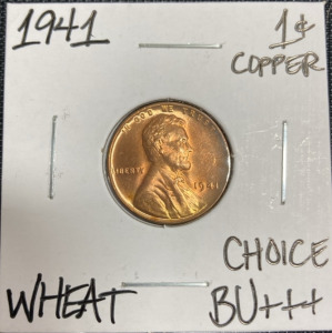 1941 Choice Bu+++ Wheat Copper Penny