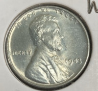 1943 Gem BU++++ WWII Steel Wheat Penny - 3