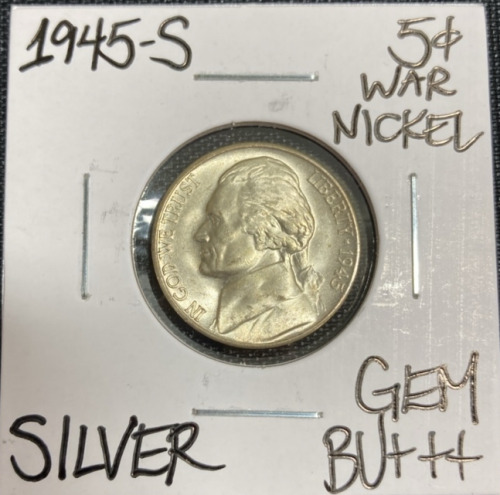1945&ndash;S Gem BU+++ Silver War Nickel