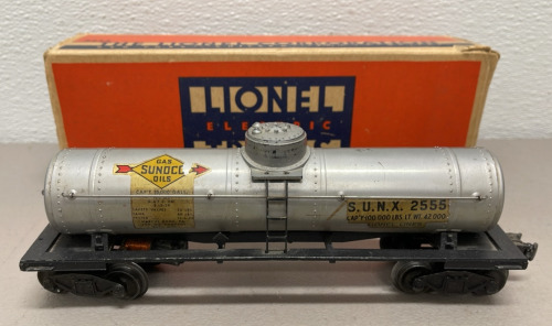 Lionel Electric Train Sunoco Gas/Oil Tank Car #2555