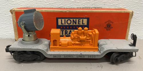 Lionel Electric Train Rotating Searchlight Car # 3620