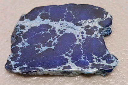 72.65CT. Dark Blue Sea Sediment Jasper Freeform Slice Gemstone