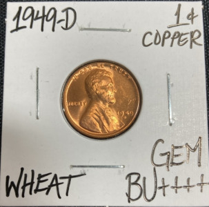 1949-D Gem Bu++++ Wheat Copper Penny