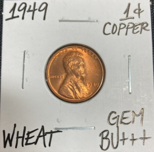 1949 Gem Bu+++ Wheat Copper Penny