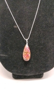 Red Sea Sediment Jasper Teardrop Pendant & .925 Necklace - 2