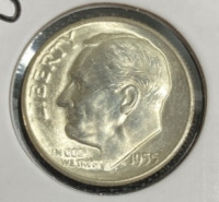 1955-S Gem BU++++ Full Bands Silver Roosevelt Dime - 3