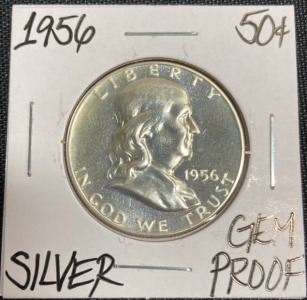 1956 Gem Proof Silver Franklin Half Dollar