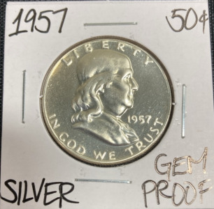 1957 Gem Proof Franklin Half Dollar