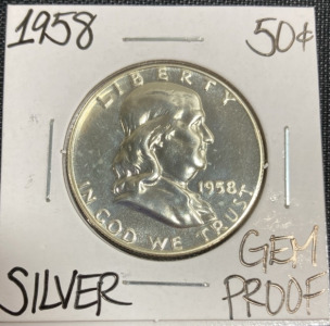 1958 Gem Proof Franklin Half Dollar