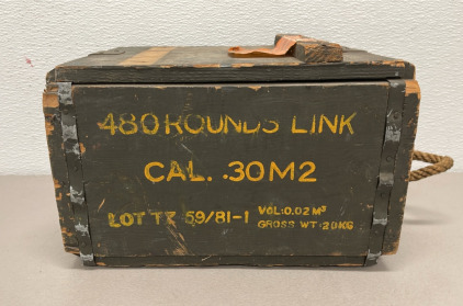 WWII Military Surplus Wooden Ammunition Box