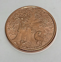 Copper One Ounce Dragon Themed Round - 2