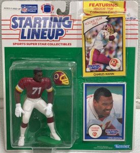 Starting Lineup 1990 Charles Mann Figure and Card