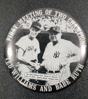 (3) MLB Collectible Pins Including Joe Dimaggio & Babe Ruth - 3