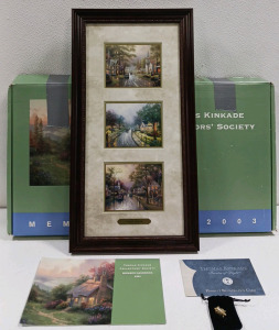 Thomas Kinkade Collectors' Society "Coming Home" Framed Art & Lapel