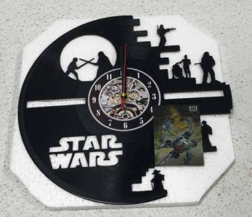 Star Wars Vinyl Record Designed Wall Clock