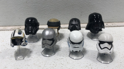 (8) Mini Collectable Star Wars Helmets