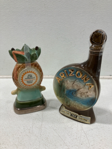 (2) Jim Beam Whiskey Decanters