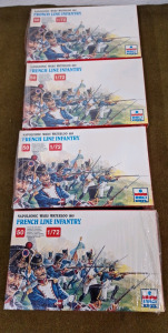 (4) ESCI Napolenoic Wars Waterloo 1815 / French Line Infantry (50) Figurine 1/72 Scale Kits