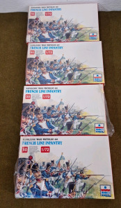 (4) ESCI Napolenoic Wars Waterloo 1815 / French Line Infantry (50) Figurine 1/72 Scale Kits