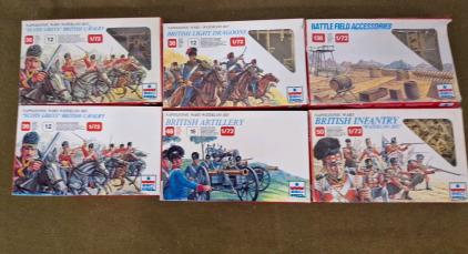 (2 ) ESCI Napolenoic Wars Waterloo 1815 / Scots Greys-British Calvary (36) Piece (12) Figurine 1/72 Scale Kits, (1) ESCI Napolenoic Wars Waterloo 1815 / British Light Dragoons (36) Piece (12) Figurine 1/72 Scale Kit, (1) ESCI Napolenoic Wars Waterloo 1